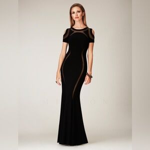 NWOT Mignon Sexy Cutout Gown in Black Size 2